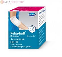р.6 см х 4 м Пеха-хафт(Peha-haft®) - самофиксирующийся(когезивный) бинт,белый